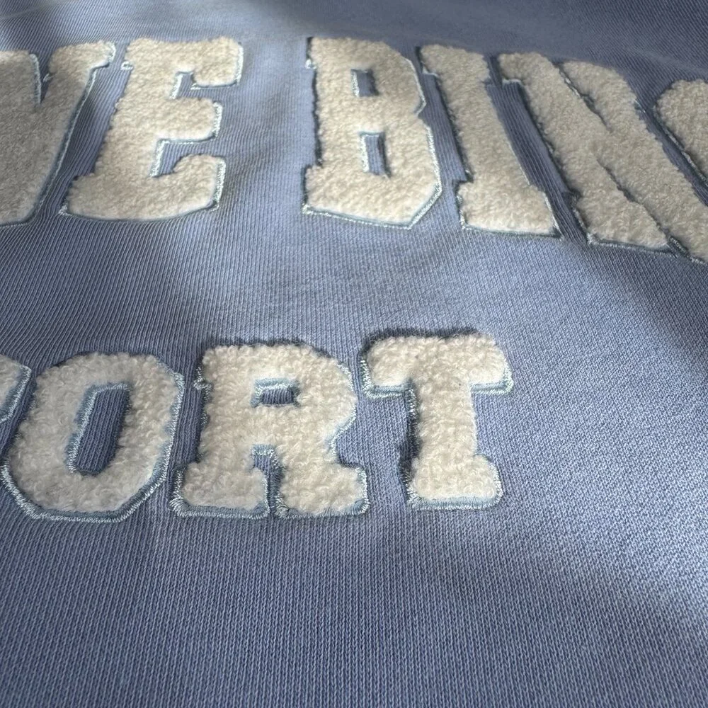 Anine Bing Tyler Sweatshirt Light Blue/White - Picture 8 of 17